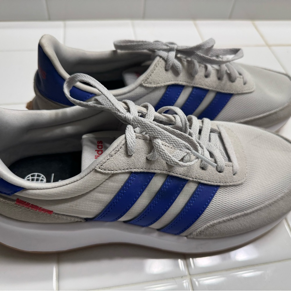 Adidas RUN 70s Shoes - Gray with Royal Mrs 9, run large